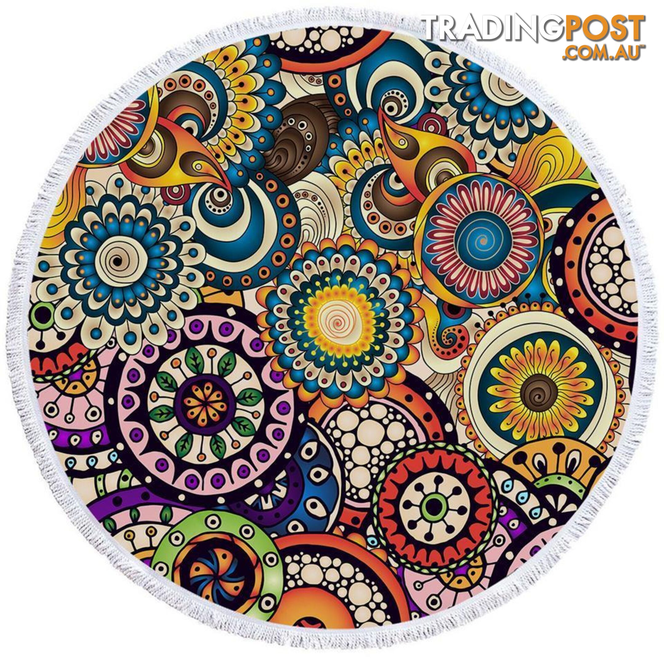 Multi Colored Little Mandalas Beach Towel - Towel - 7427046310758