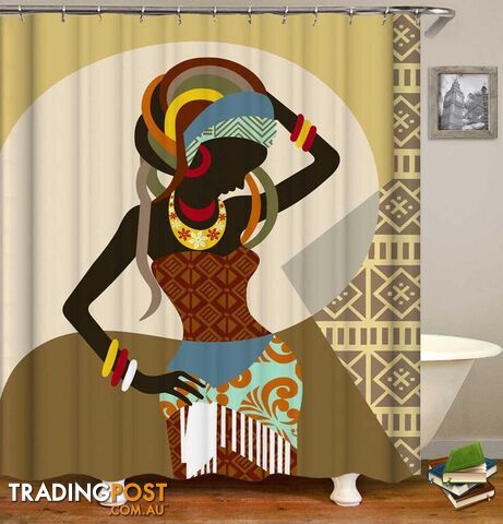 Traditional Dress African Woman Shower Curtain - Curtains - 7427046142021