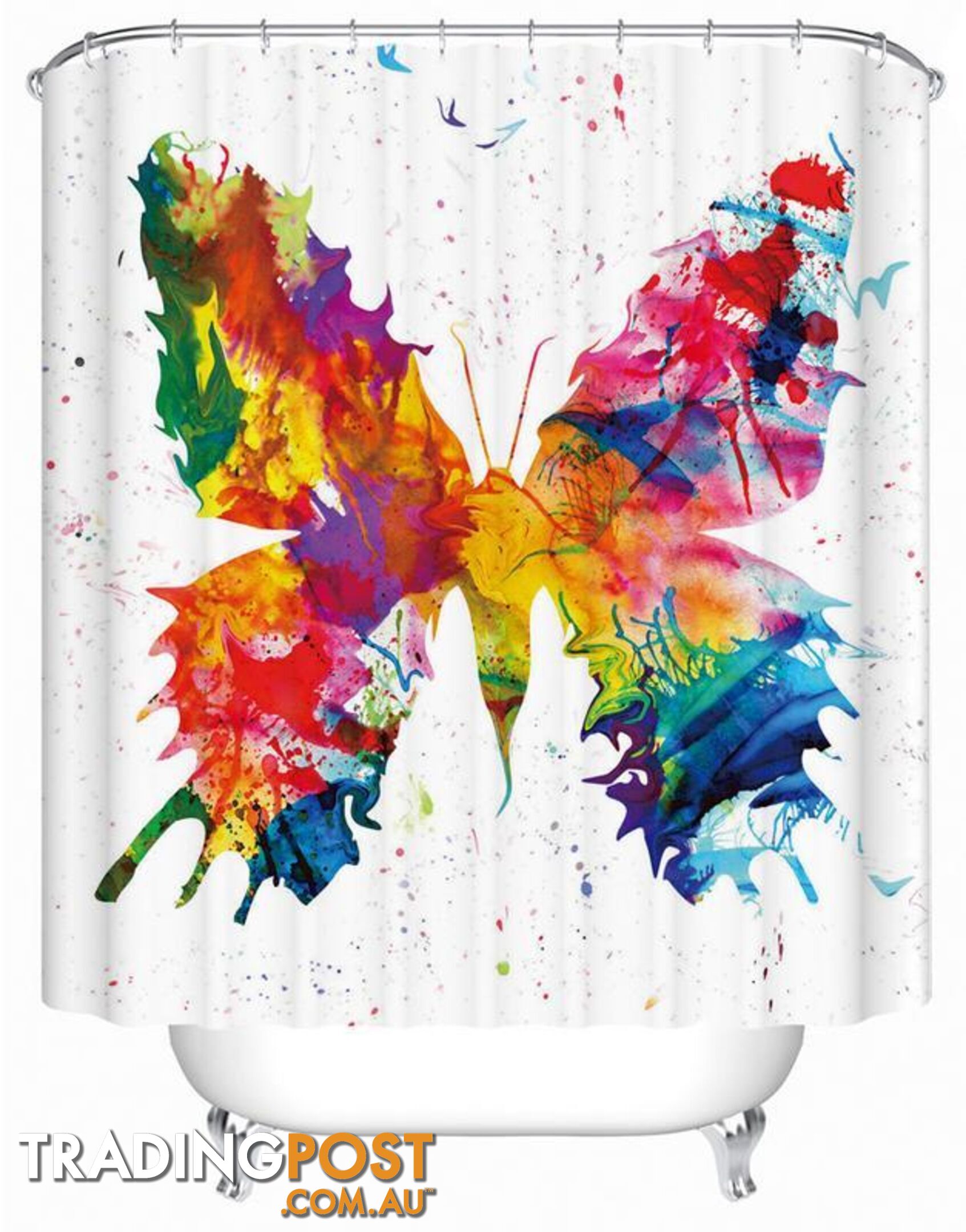 Art Painting Butterfly Shower Curtain - Curtain - 7427005898884