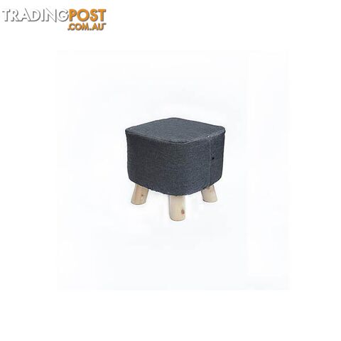 Fabric Ottoman Foot Stool Rest Pouffe Wood Storage Padded Seat - Randy & Travis Machinery - 787976577384