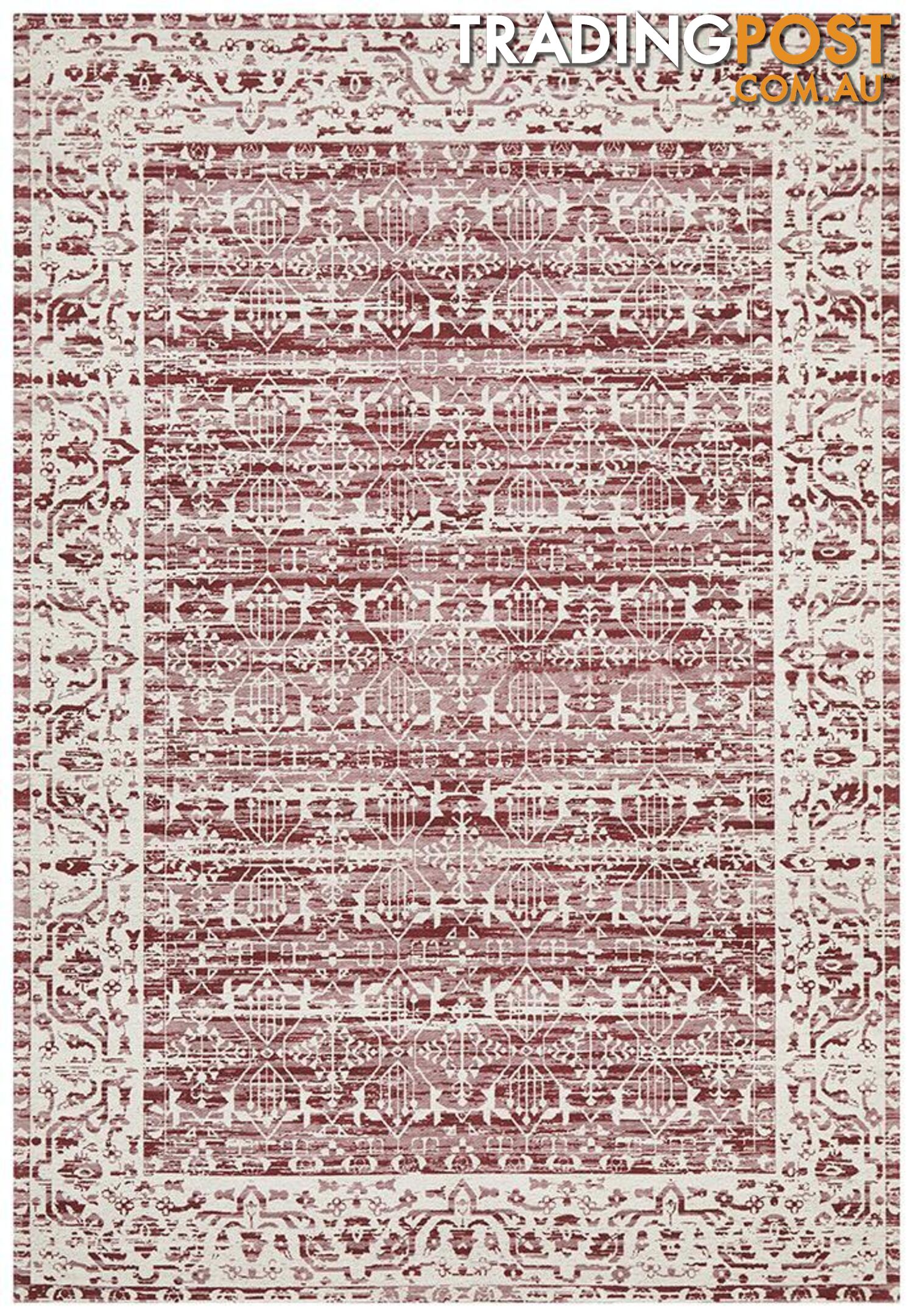 Magnolia Border Rose Rug - Unbranded - 9375321879873