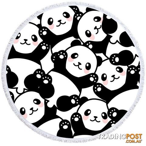 Cute Pandas Beach Towel - Towel - 7427046305501