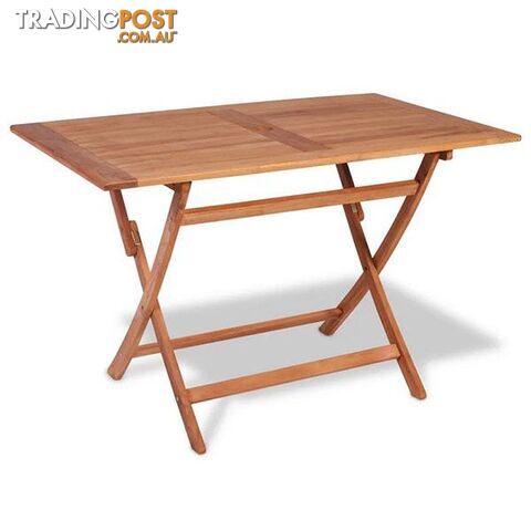 Folding Garden Table 120X70X75 Cm Solid Teak Wood - Unbranded - 8718475708124
