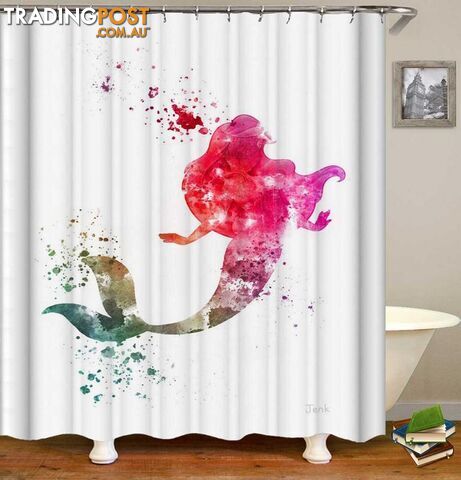The Little Mermaid Colorful Splash Shower Curtain - Curtain - 7427046100106
