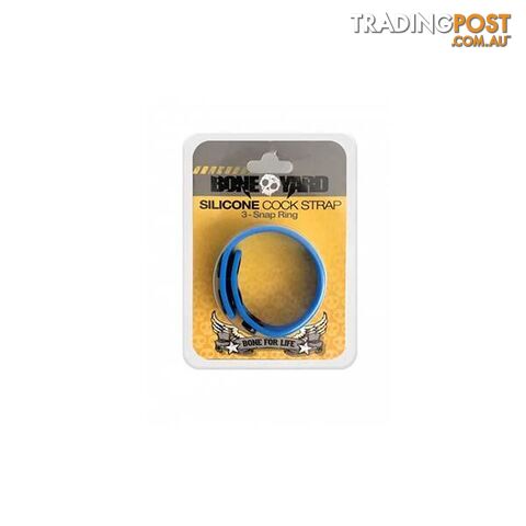 Boneyard Silicone Cock Strap 3 Snap Ring - Boneyard - 666987003047