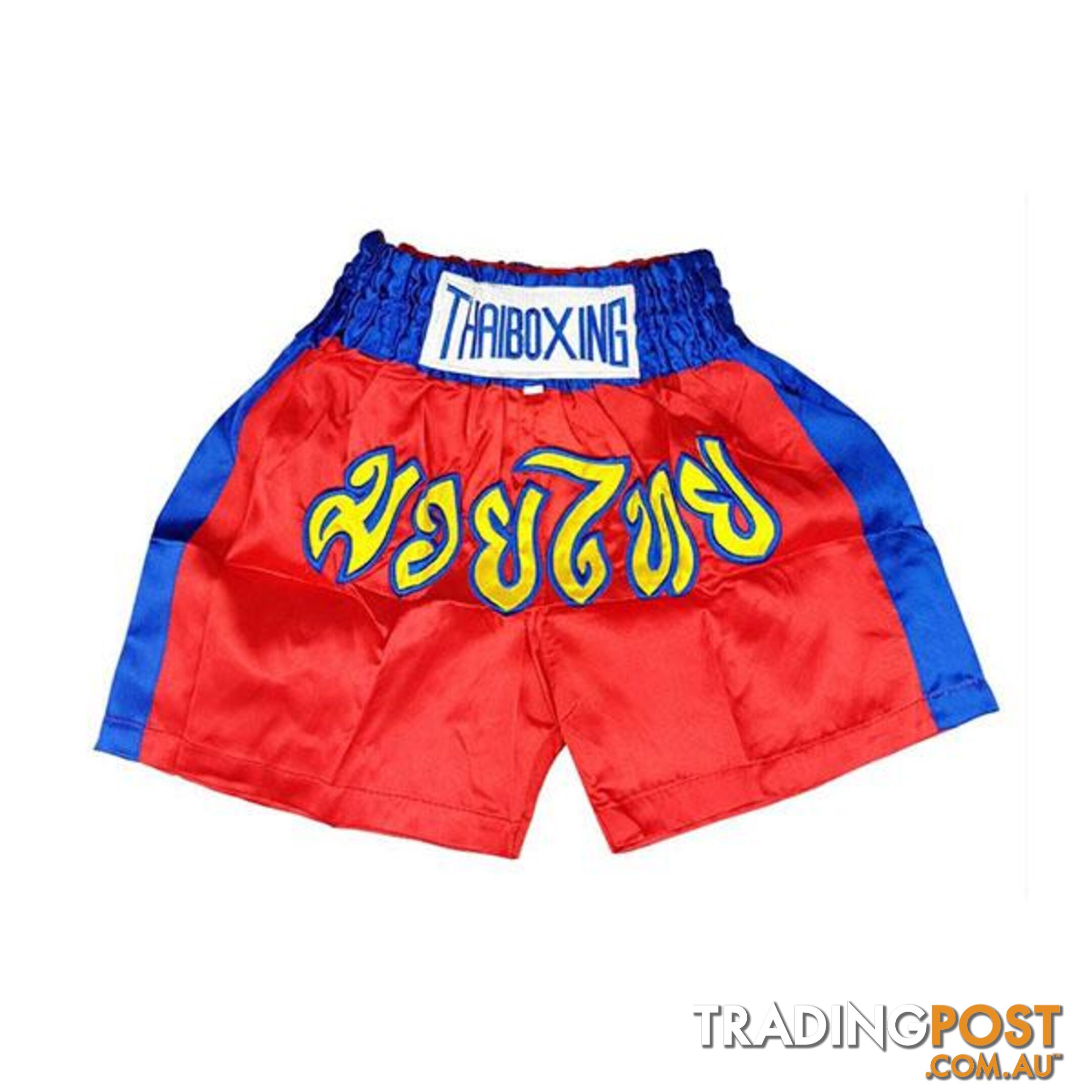 Kid Boxing Short Satin Red - ThaiBoxing - 9476062139674