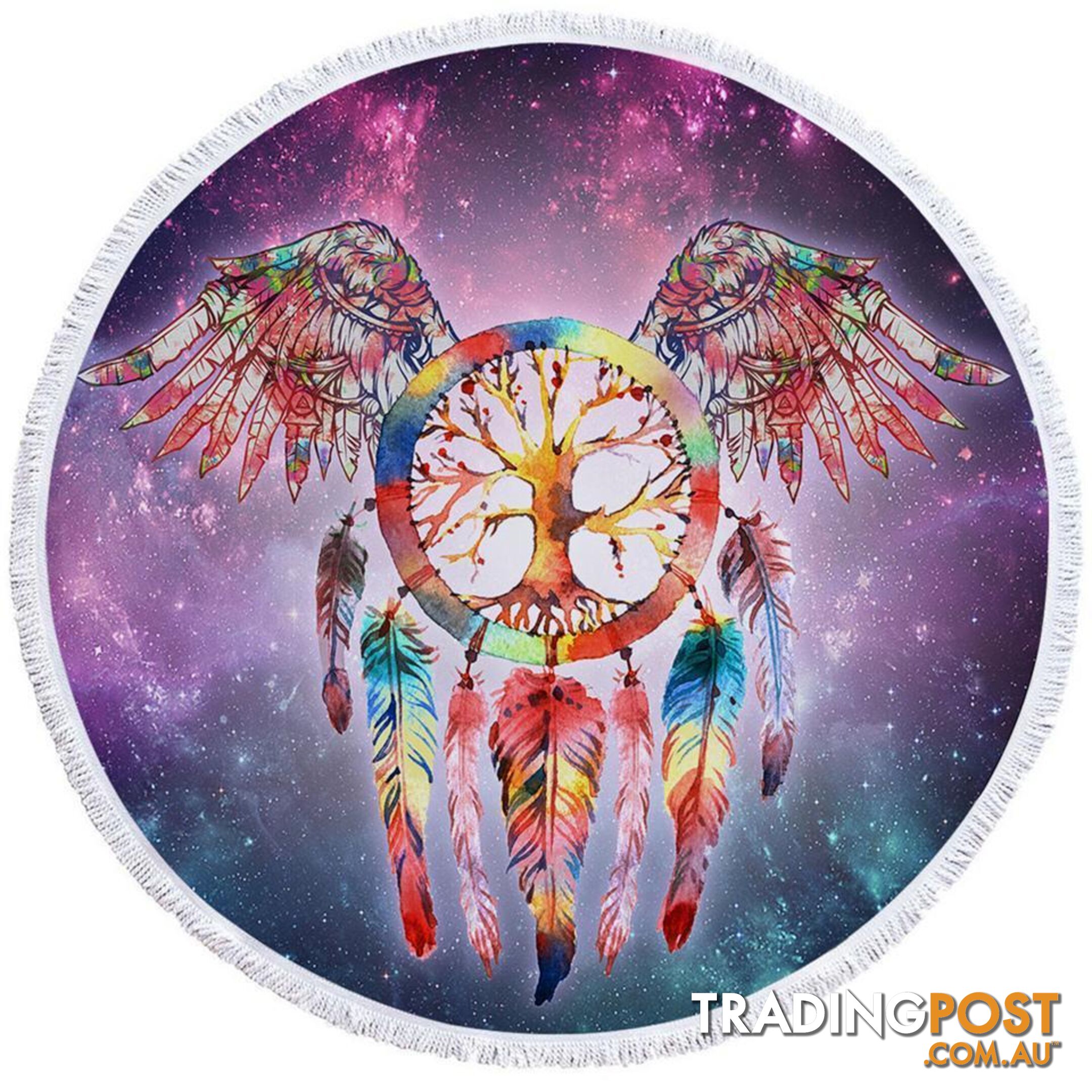 Space Colorful Dream Catcher Beach Towel - Towel - 7427046314466