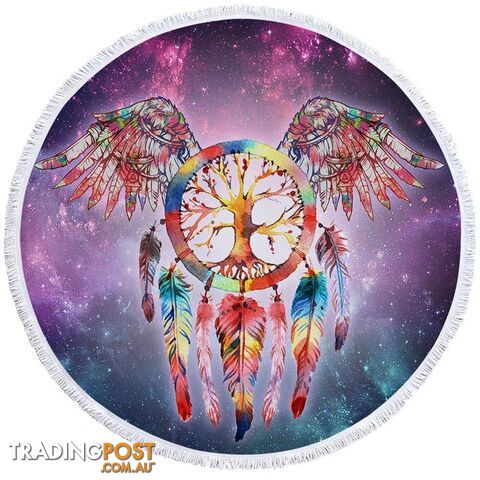 Space Colorful Dream Catcher Beach Towel - Towel - 7427046314466