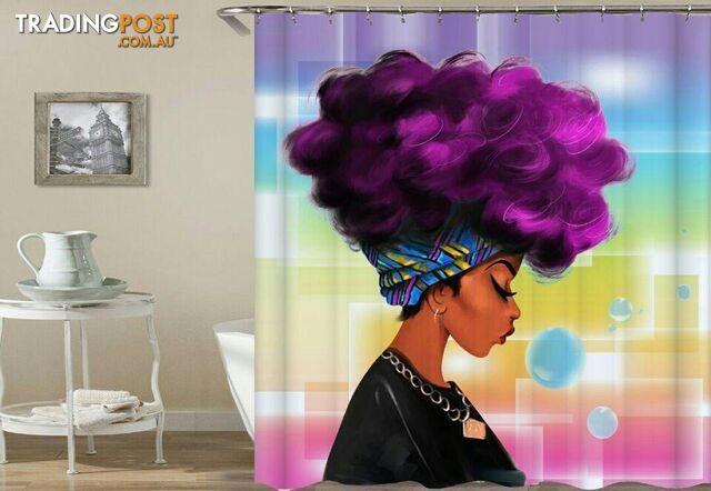 Colorful Bohemian Lady Shower Curtain - Curtain - 7427005900242