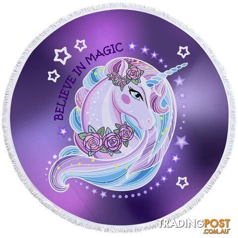 Believe in Magic Unicorn Beach Towel - Towel - 7427046323048