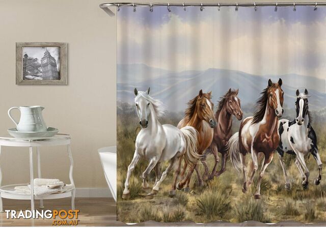 Wild Horses Shower Curtain - Curtain - 7427045922495