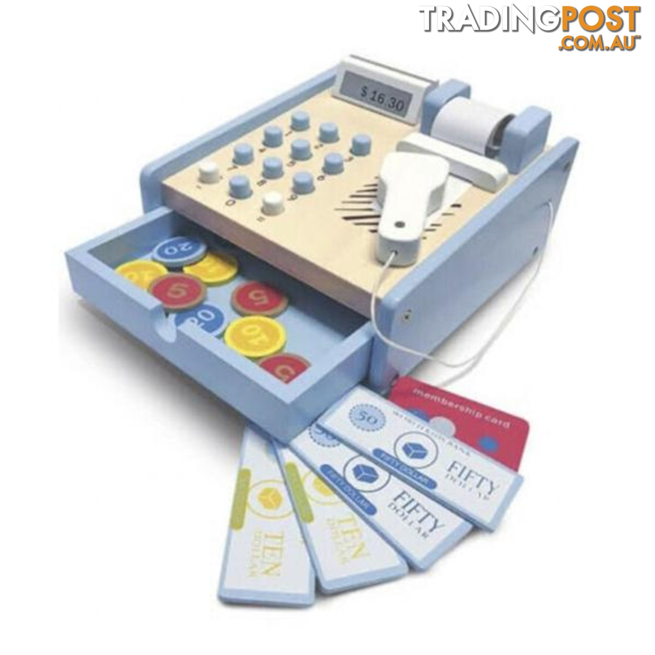 Wooden Kids Cash Register - Unbranded - 787976647919