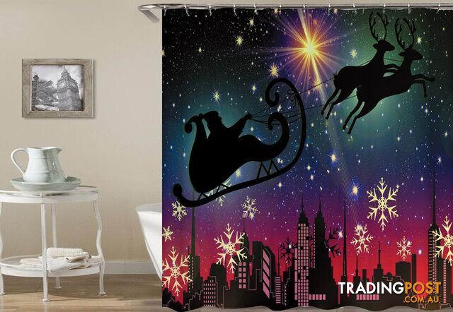 Modern Christmas Shower Curtain - Curtain - 7427046021531