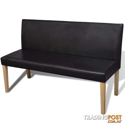 Sofa Chair Artificial Leather Bench Dark Brown - Unbranded - 9476062041144