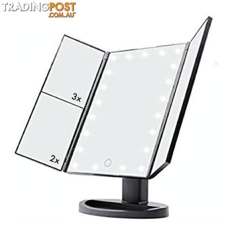 Makeup Vanity Foldout Mirror Magnifying Zoom LED - Unbranded - 9476062099763