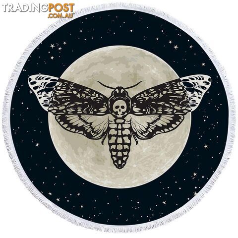 Moon Moth Beach Towel - Towel - 7427046307567