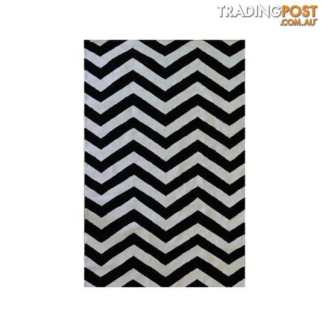 Chevron Flat Weave Grey Rug - Unbranded - 7427046154093