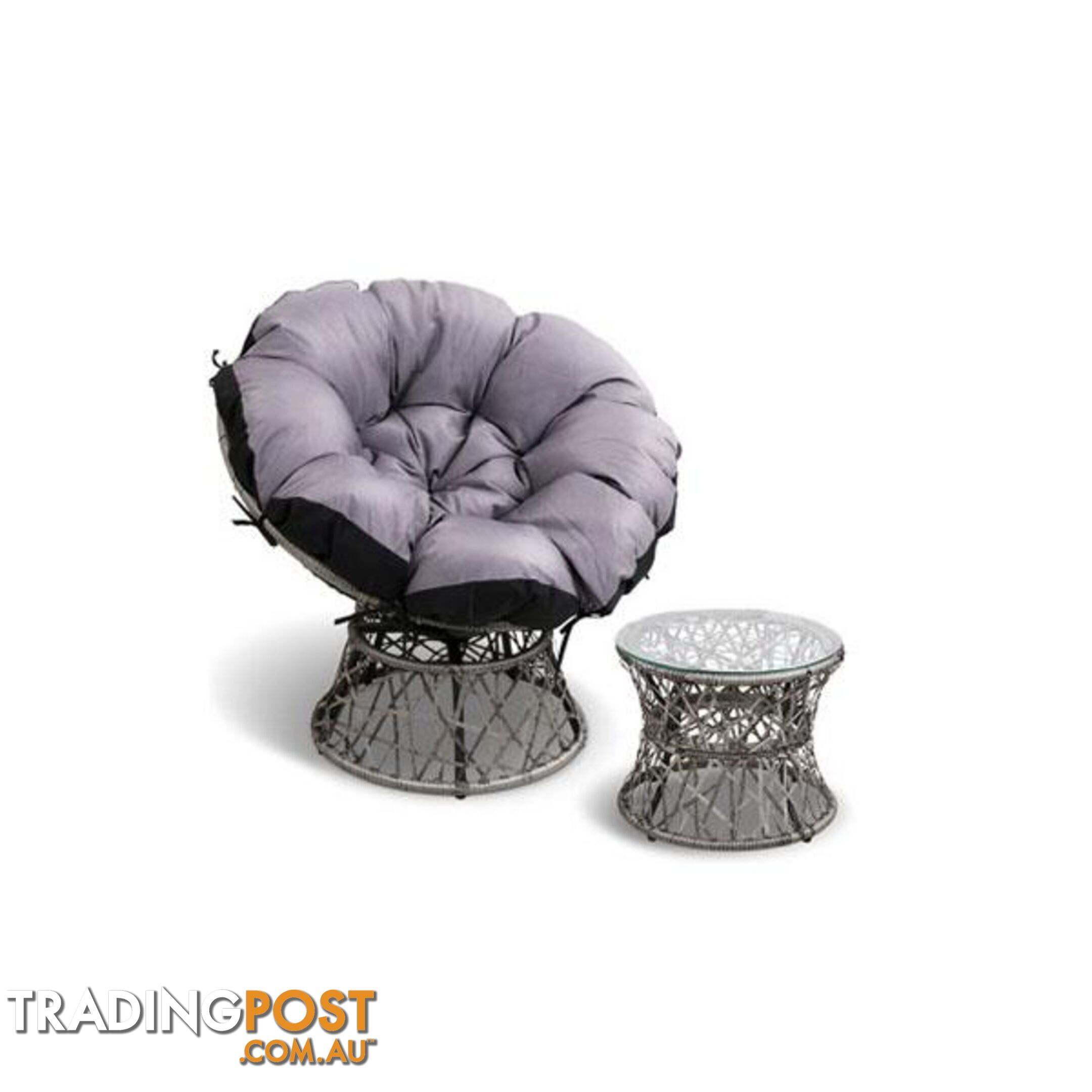 Gardeon Papasan Chair and Side Table - Gardeon - 9350062157770