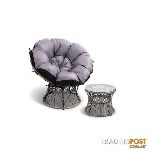Gardeon Papasan Chair and Side Table - Gardeon - 9350062157770