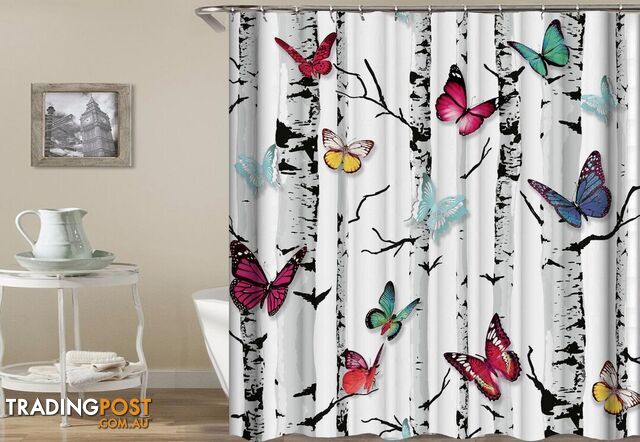 Butterflies Shower Curtain - Curtain - 7427005913327