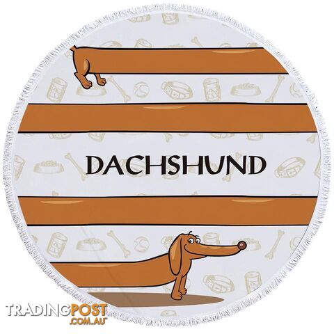 Dachshund Beach Towel - Towel - 7427046324205