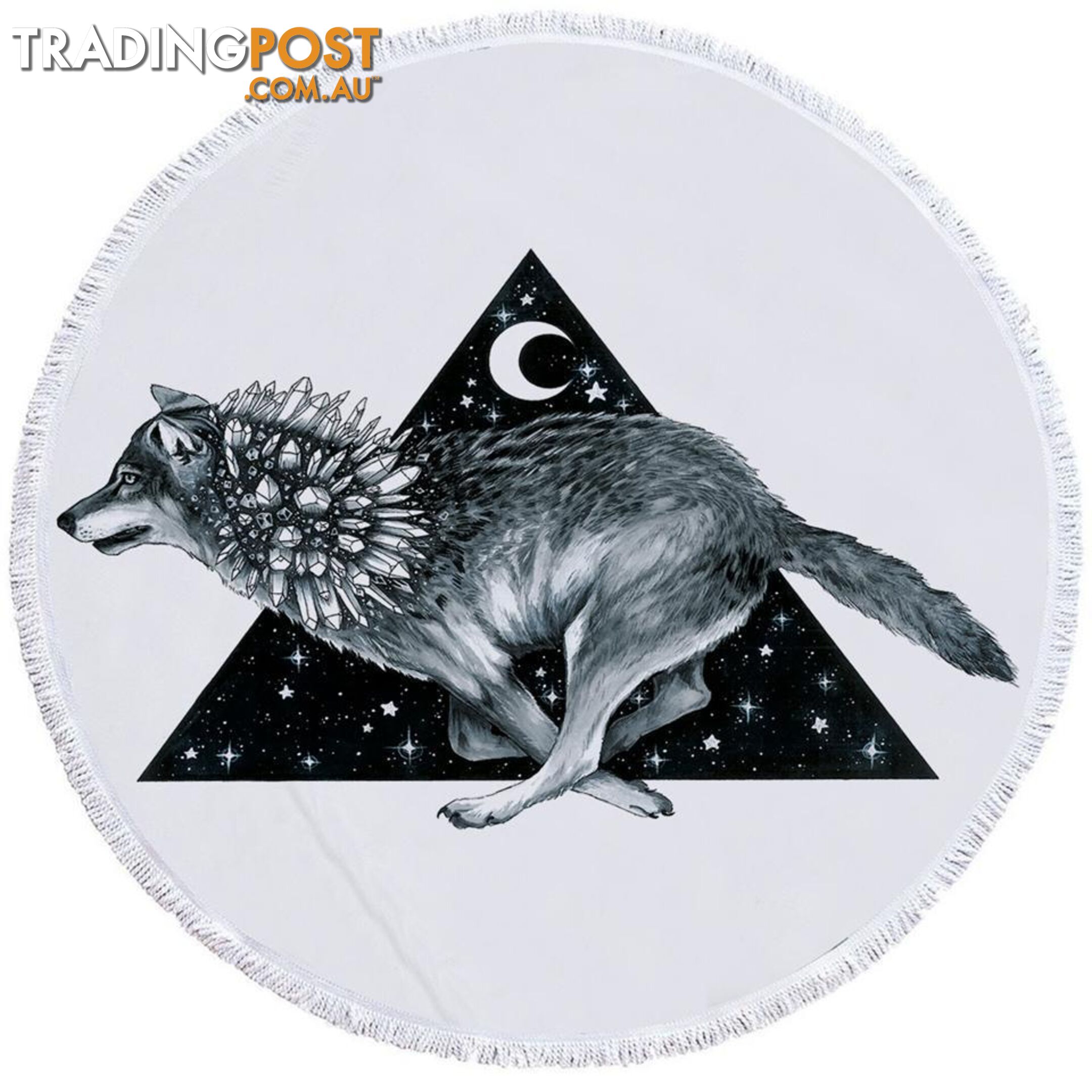 Night Wolf Beach Towel - Towel - 7427046317146