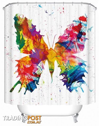 Art Painting Butterfly Shower Curtain - Curtain - 7427005898846