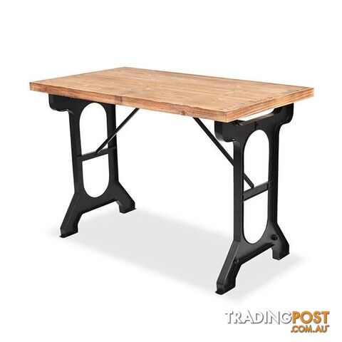 Dining Table Solid Fir Wood Top 122 X 65 X 82 Cm - Unbranded - 8718475582748