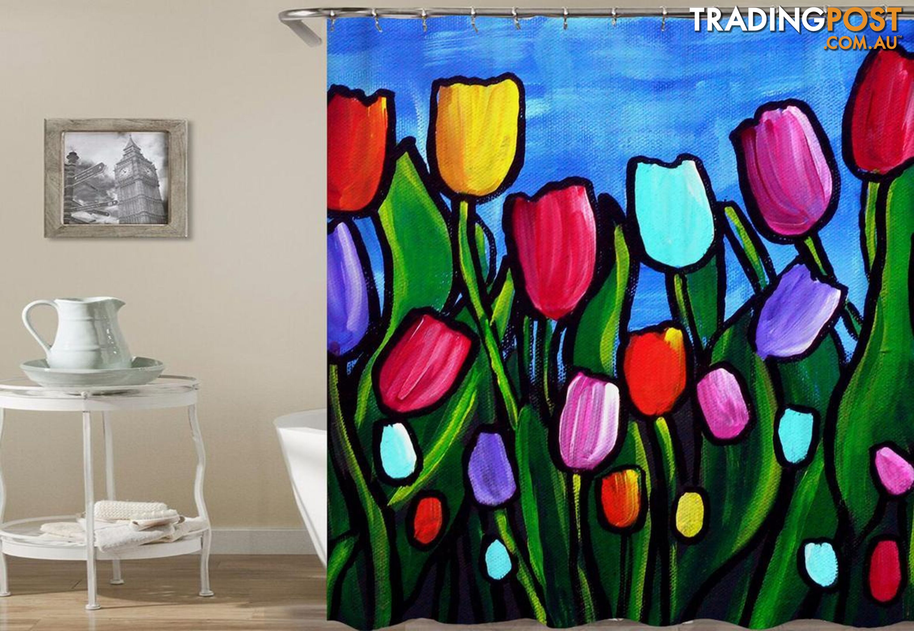 Tulips Painting Shower Curtain - Curtain - 7427005912764