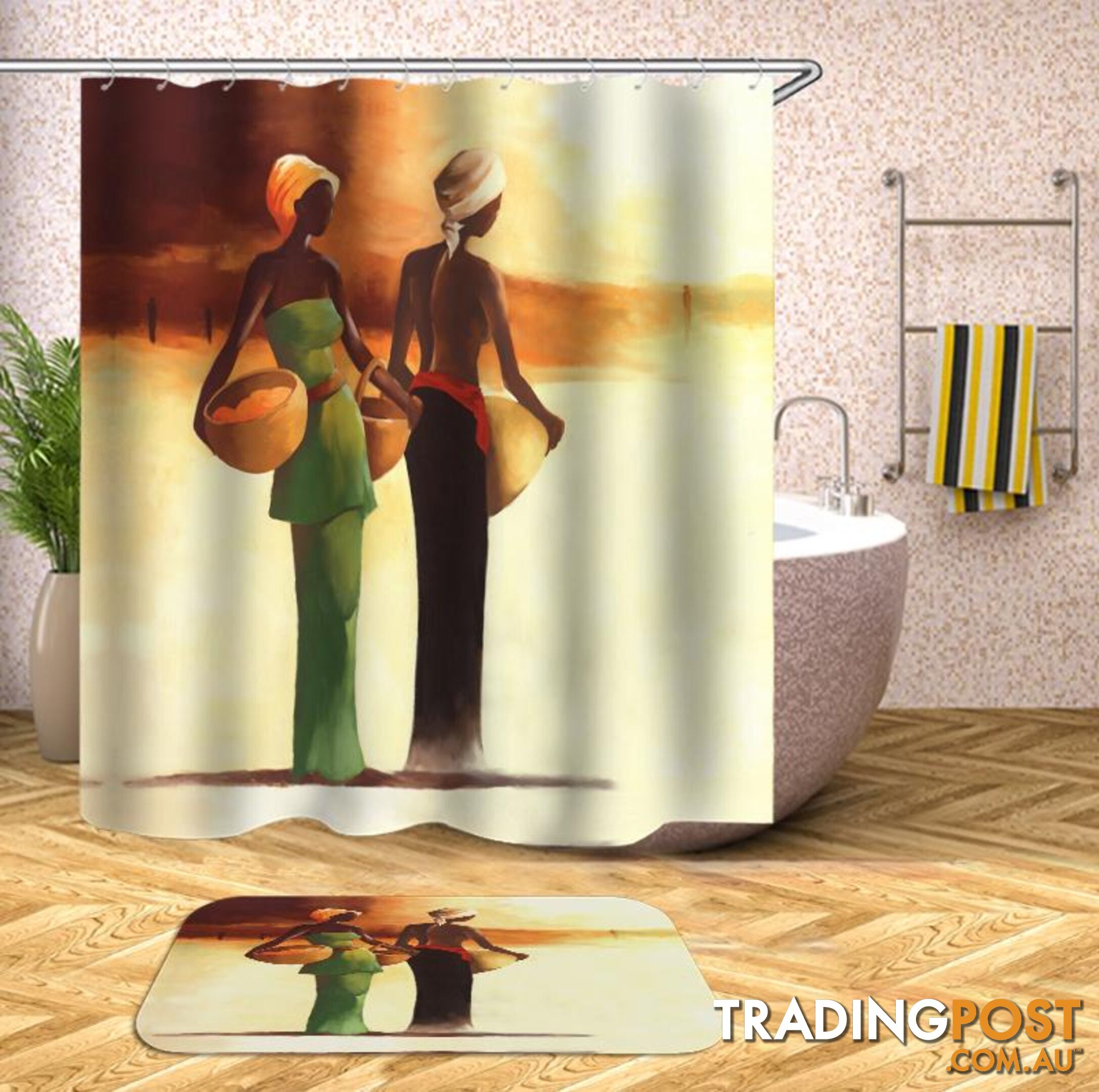 African Ladies Shower Curtain - Curtain - 7427045975248