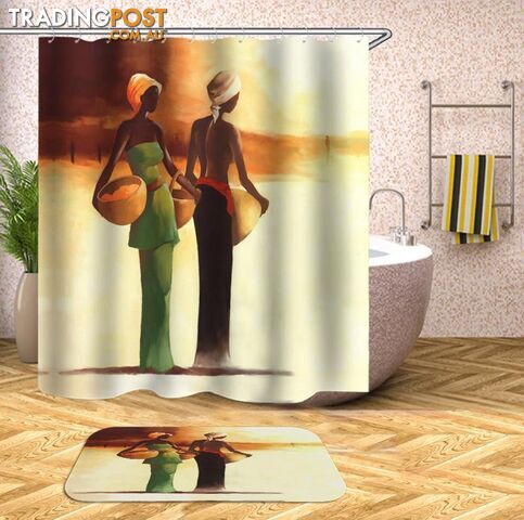 African Ladies Shower Curtain - Curtain - 7427045975248