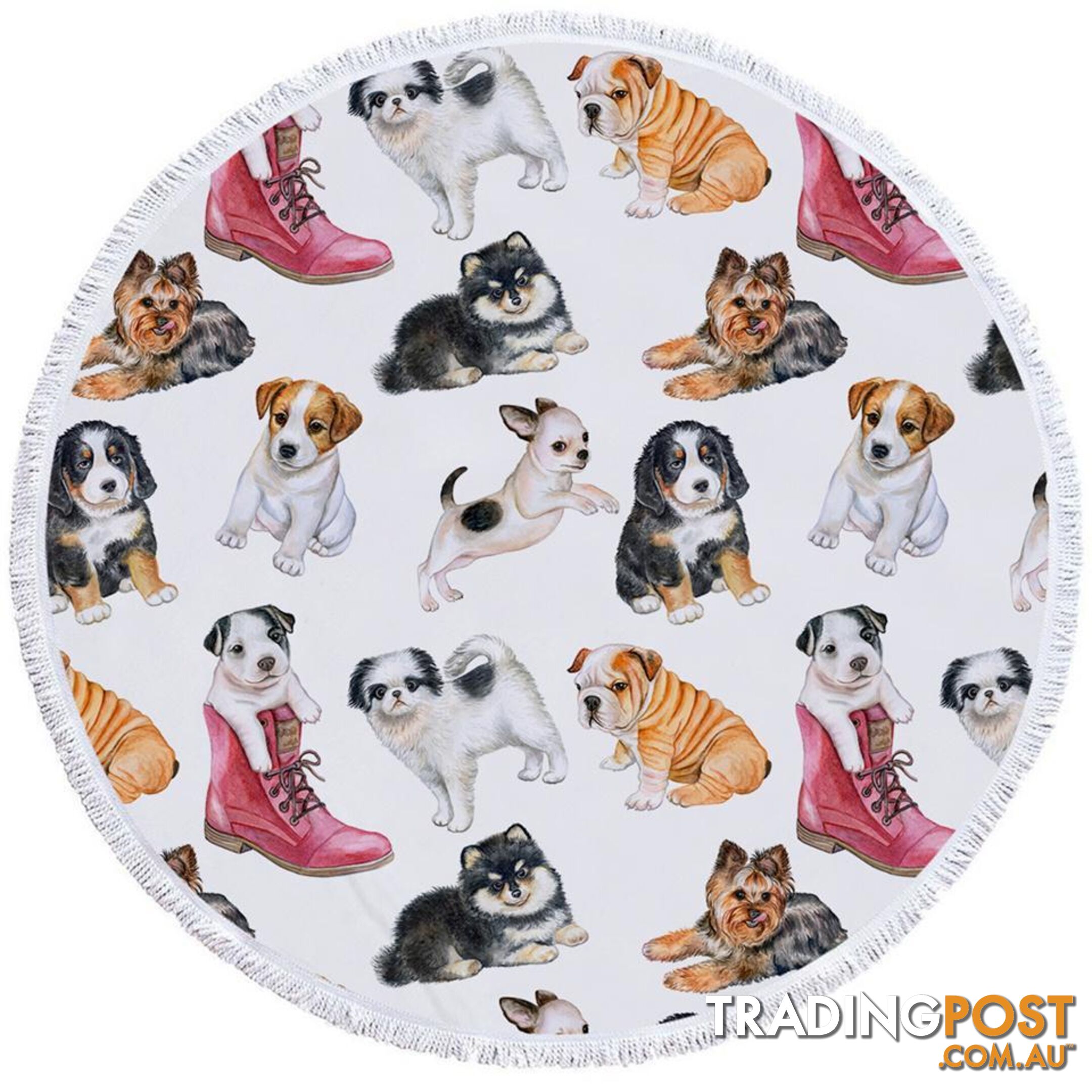 Dogs Puppies Beach Towel - Towel - 7427046306348