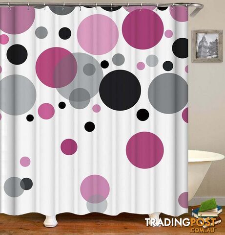 Grey Black And Purple Shower Curtain - Curtain - 7427046138468