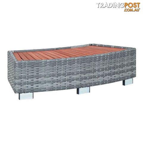 Spa Step Grey Poly Rattan 92X45X25 Cm - Unbranded - 8719883732060