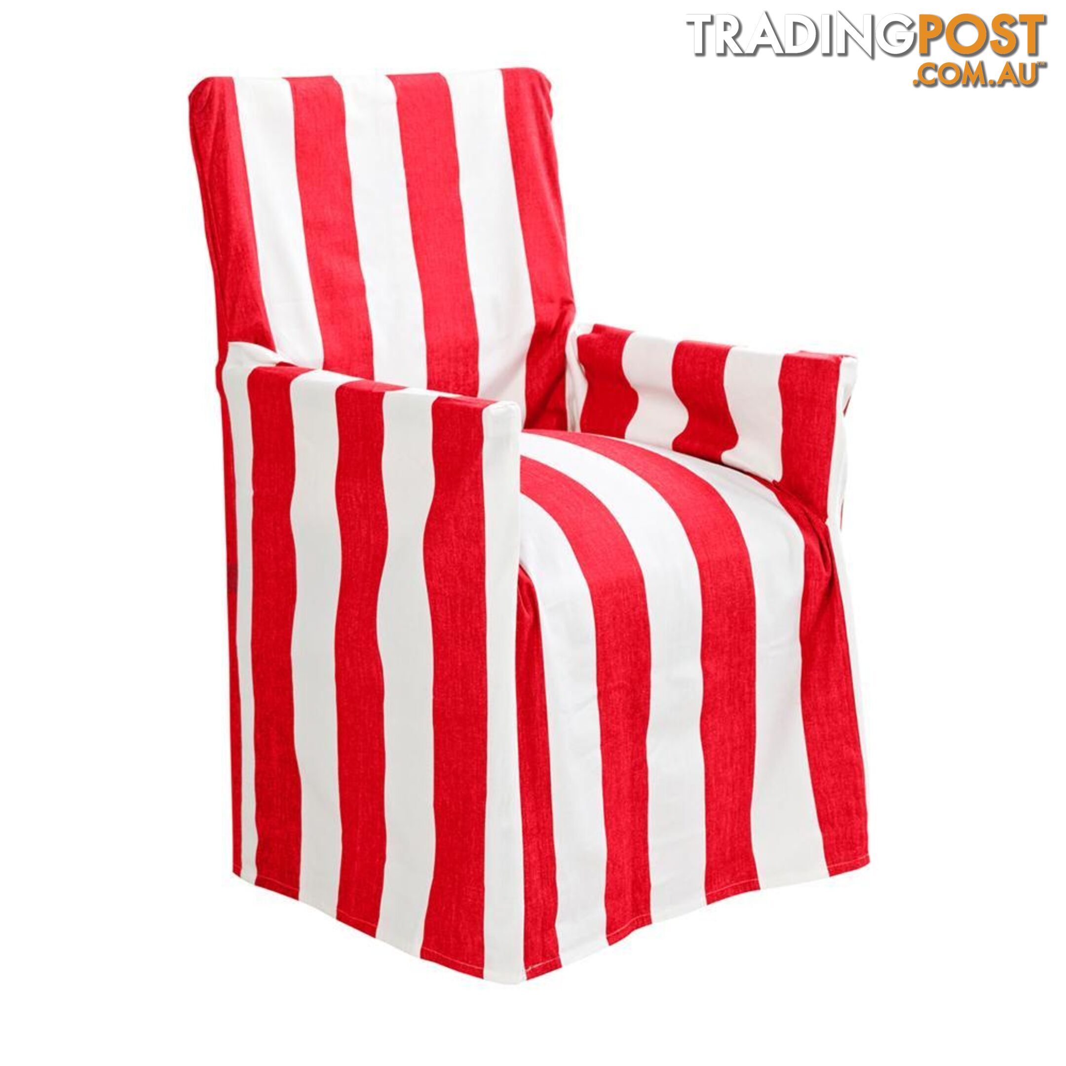 Outdoor Stripe Director Chair Cover Std Red - Unbranded - 7427046103640