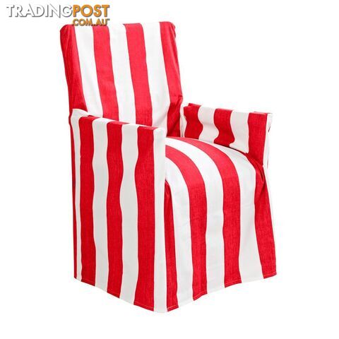 Outdoor Stripe Director Chair Cover Std Red - Unbranded - 7427046103640