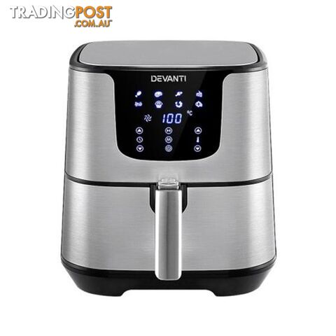 Air Fryer 7L Lcd Fryers Oil Free Oven Kitchen Healthy Cooker - Devanti - 9355720089301