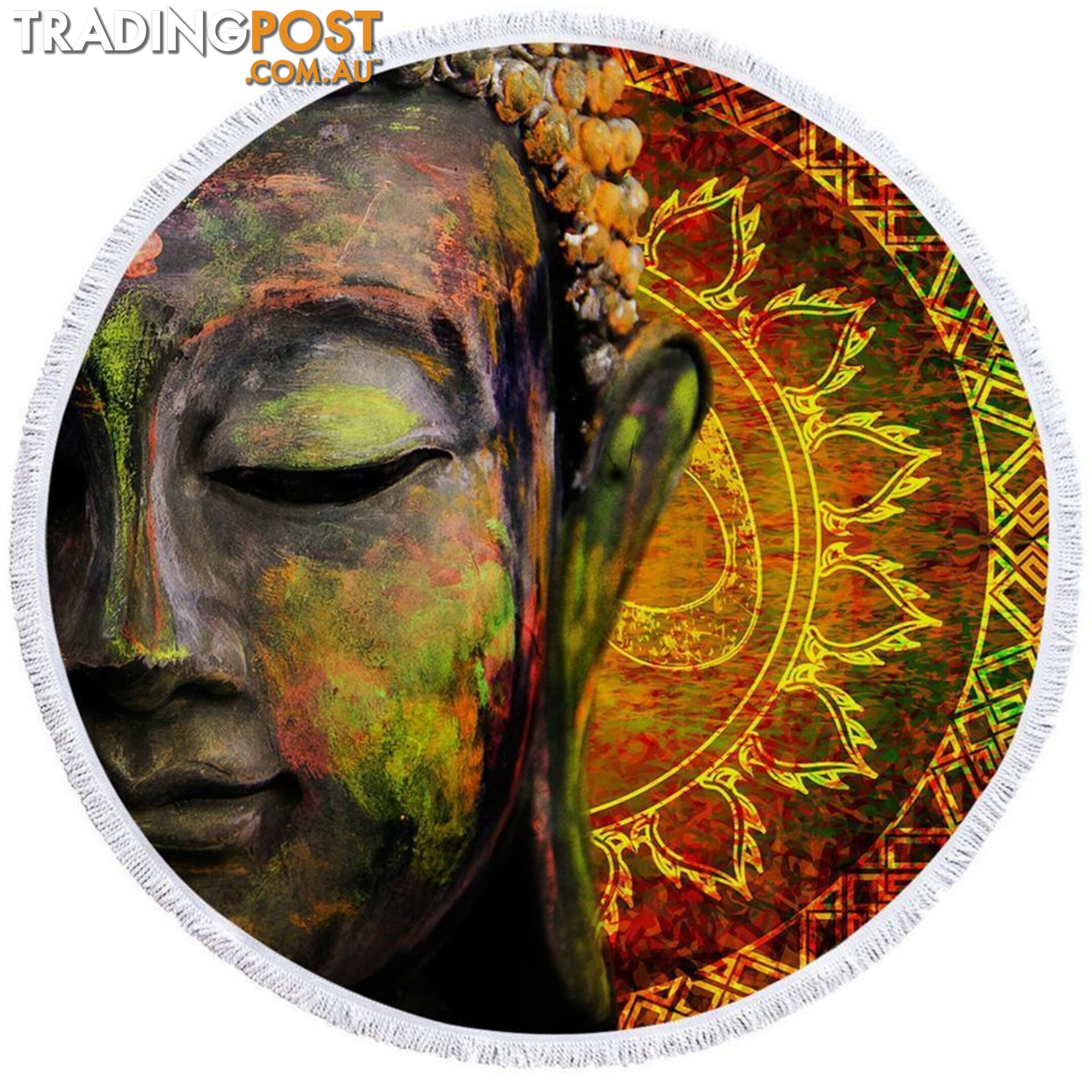 Art Painting Buddha Beach Towel - Towel - 7427046317870