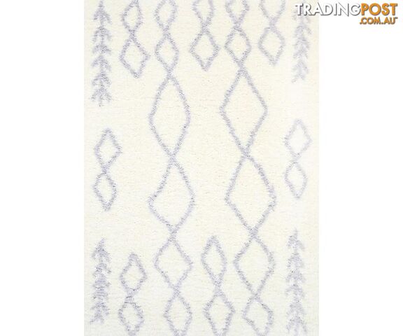 Moroccan Tribal Cream Silver Rug - Unbranded - 9476062058388