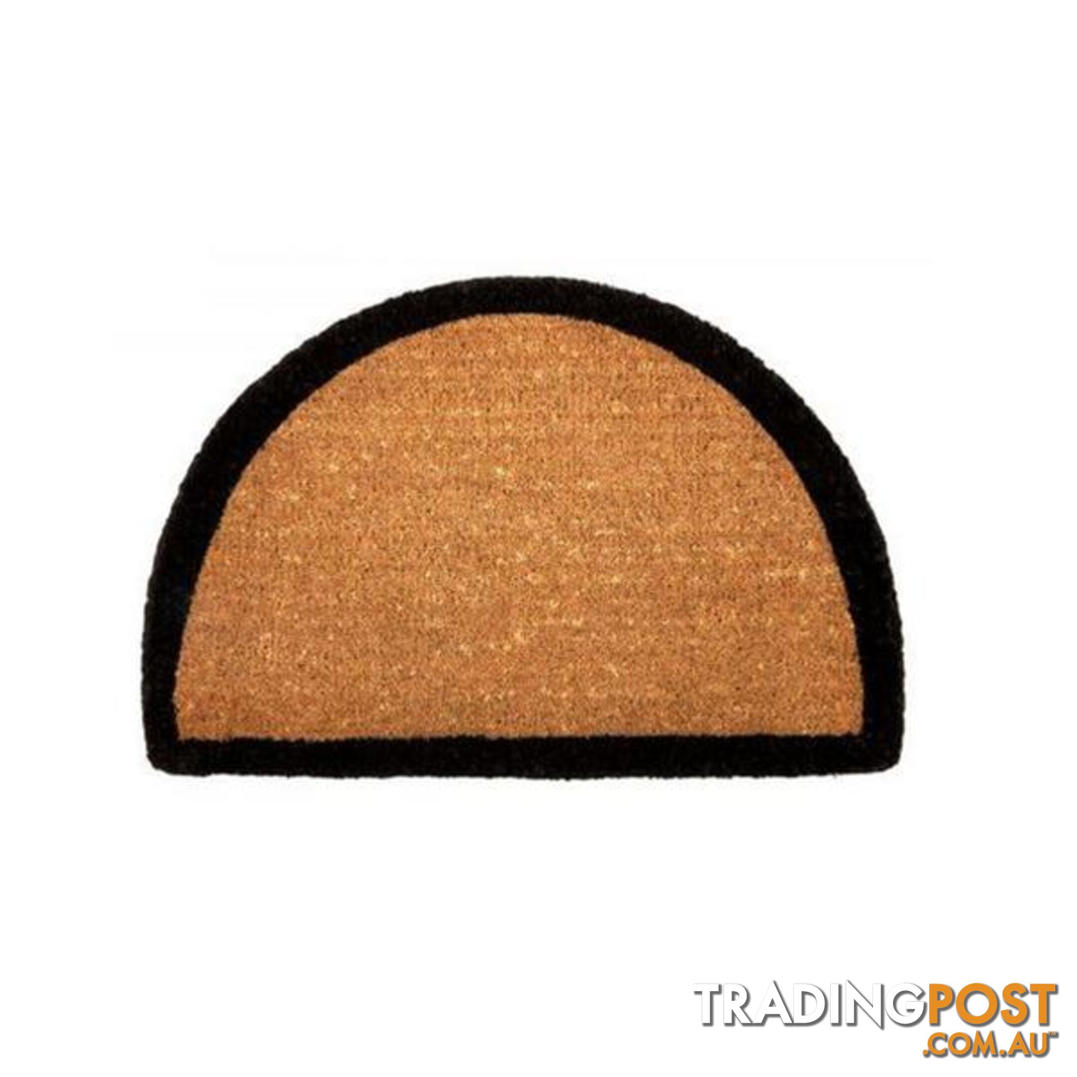 60X90 Cm Black Border Half Round Coir Doormat - Unbranded - 787976635459