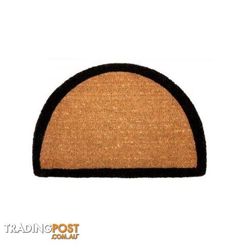 60X90 Cm Black Border Half Round Coir Doormat - Unbranded - 787976635459