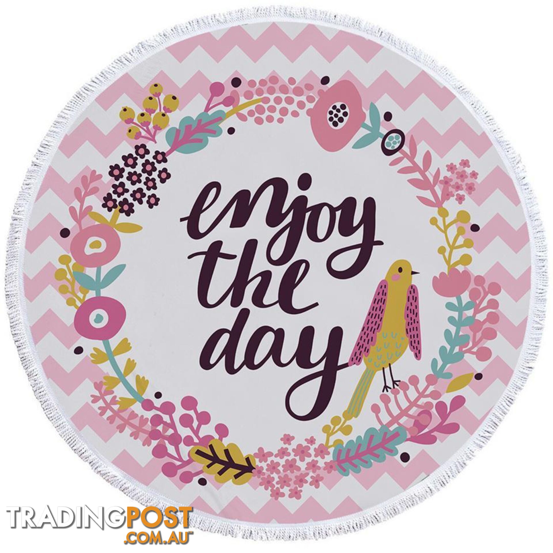 Pinkish Encouragement Beach Towel - Towel - 7427046306119