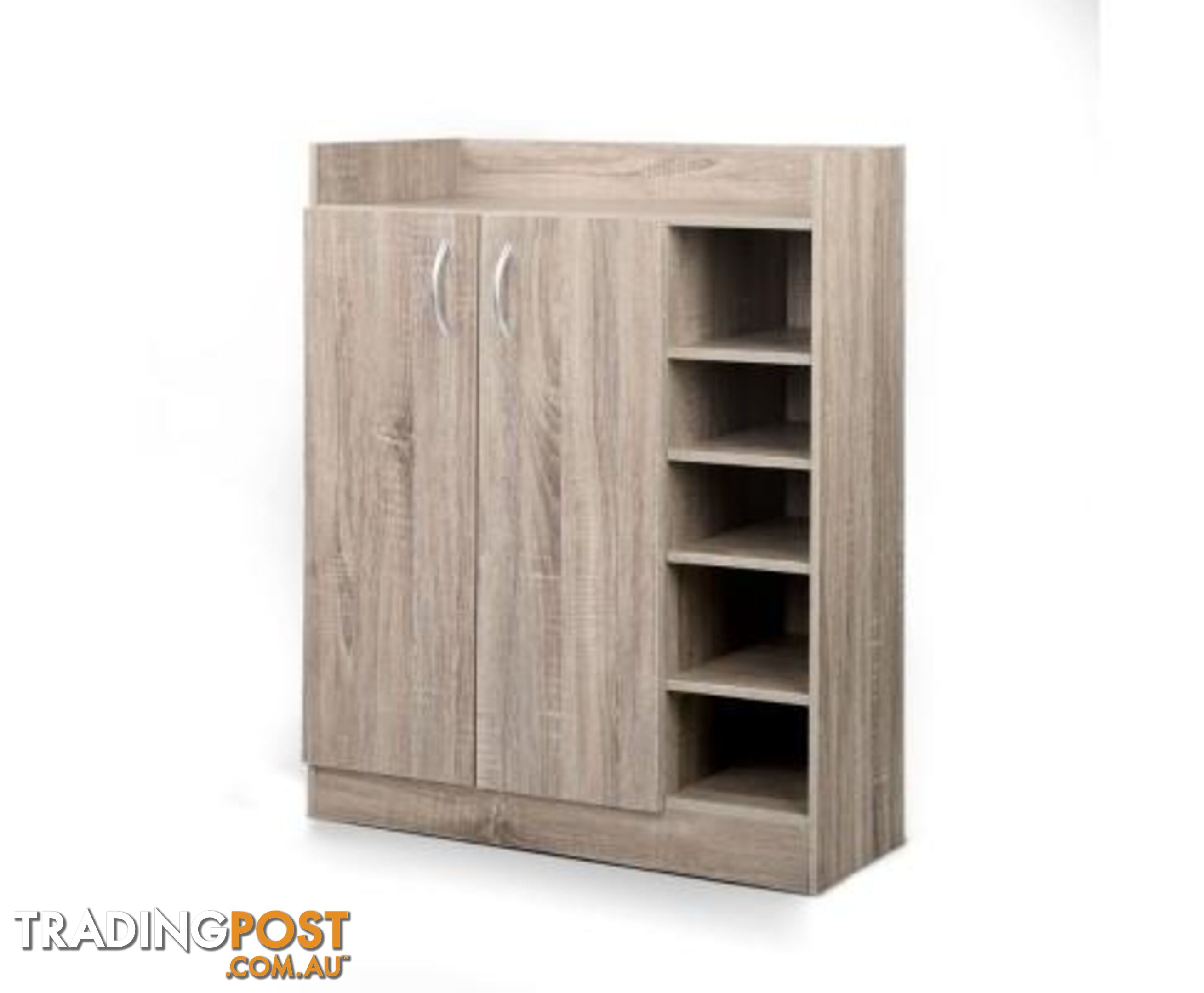 2 Doors Shoe Cabinet Storage - Wood - Artiss - 4344744420288