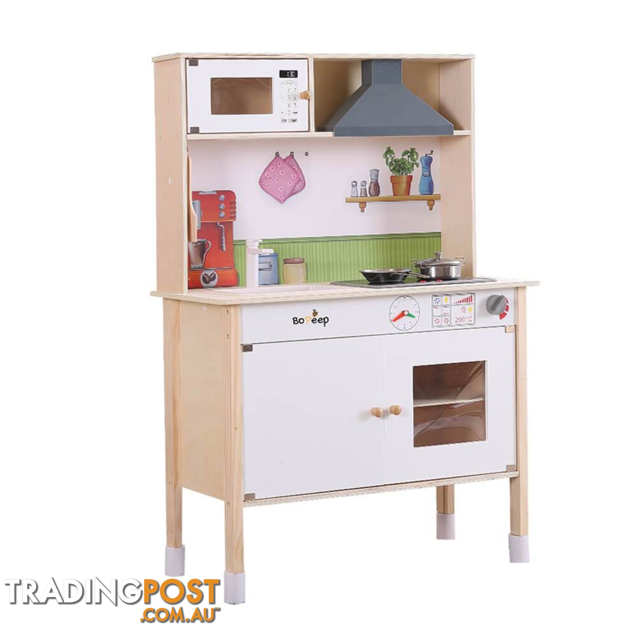 Kids Wooden Kitchen Pretend Play Set Cooking Toys Toddlers Cookware Gift - Unbranded - 787976603076