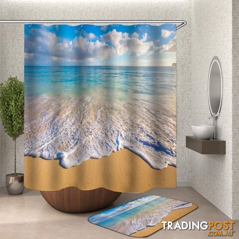 Gentle Ocean Shower Curtain - Curtain - 7427046126816