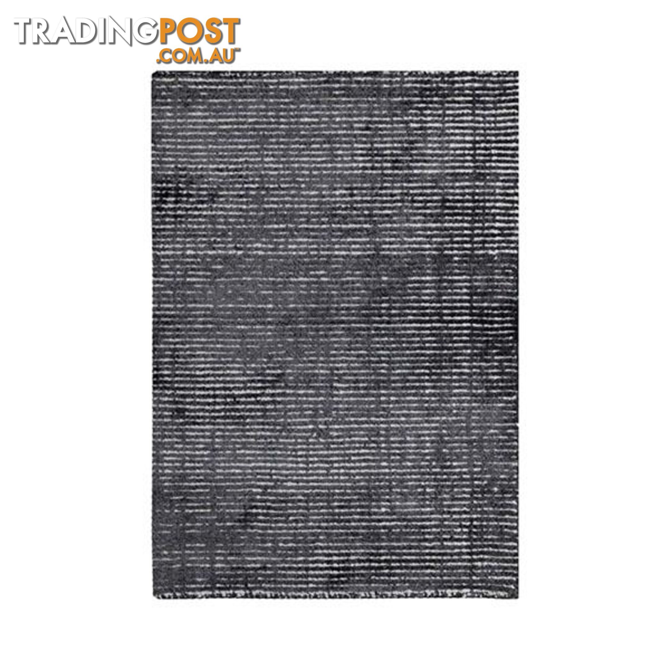 Hampton Charcoal White Wool Rug - Unbranded - 7427005881053