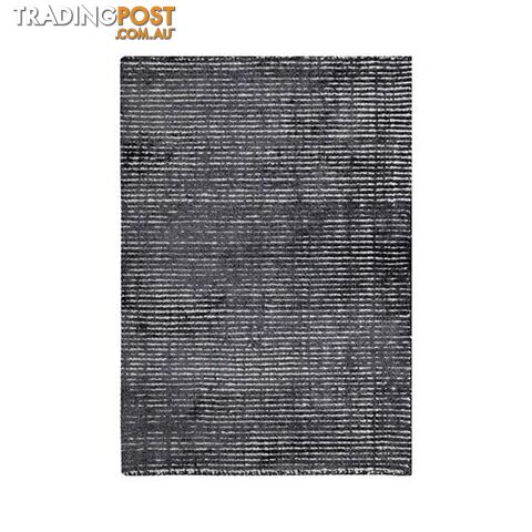 Hampton Charcoal White Wool Rug - Unbranded - 7427005881053