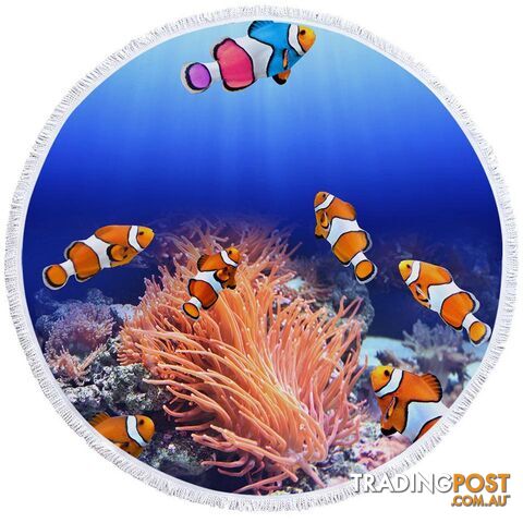 Clownfish Fish Beach Towel - Towel - 7427046340267