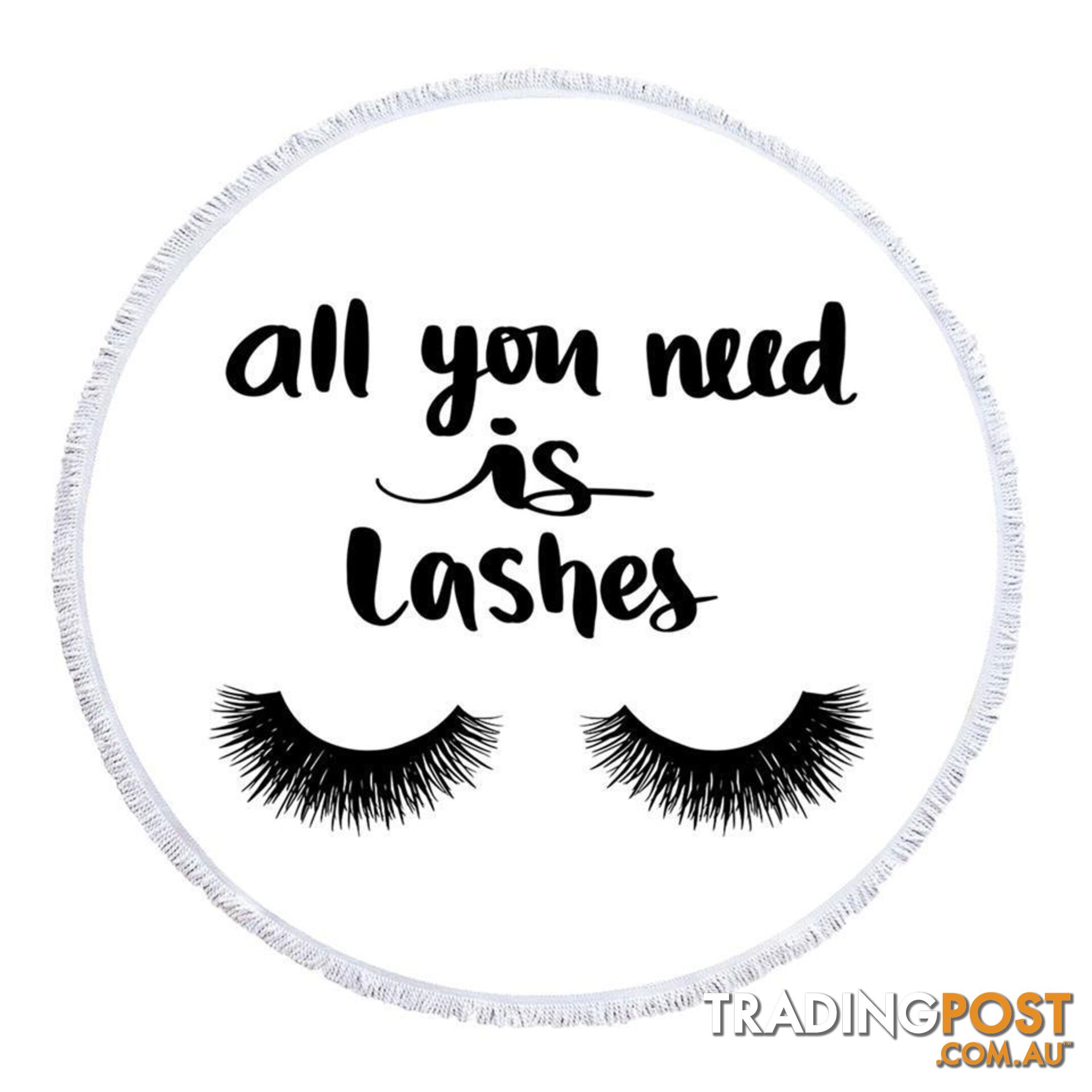 All You Need Is Lashes Beach Towel - Towel - 7427046334365