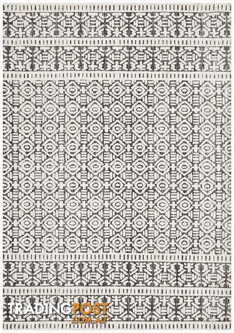 Levi Adonis Ivory Black Rug - Unbranded - 9375321847735